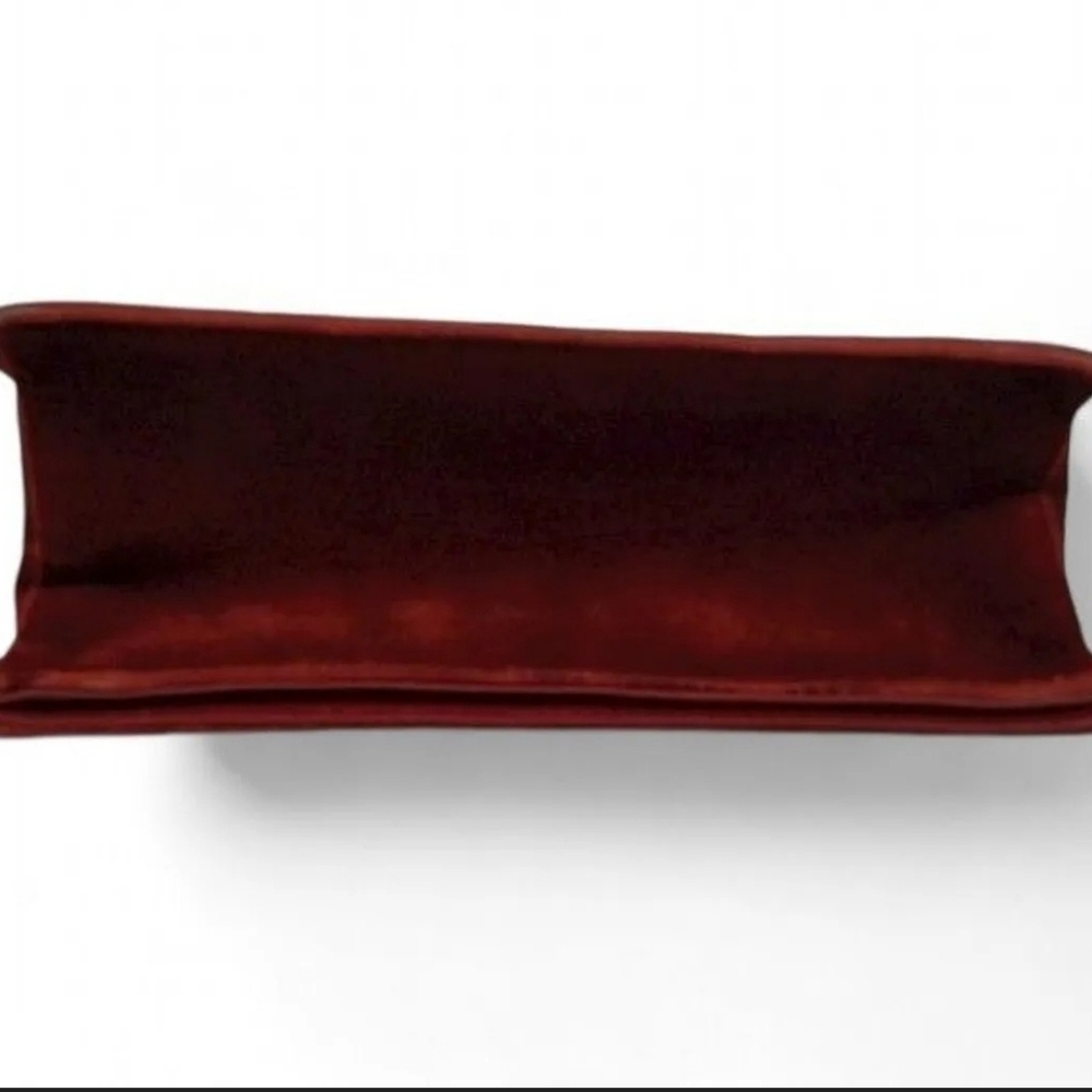 DVF Soiree Red Velvet Leather Top Handle Crossbody Shoulder Bag, NWOT - Picture 11 of 13